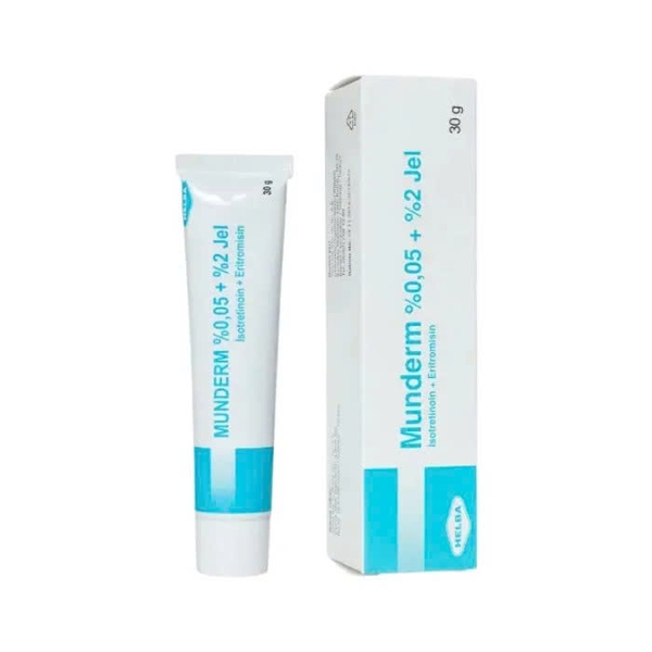 Munderm Isotretinoin 0.05% & Eritromicin 2% Jel: Giải Pháp Hỗ Trợ Điều Trị  Mụn Trứng Cá Viêm & Mụn Nặng Với Isotretinoin và Erythromycin