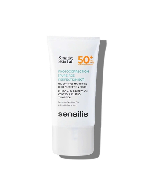 Sensilis Photocorrection [Pure Age Perfection 50]: Kem Chống Nắng Kiềm Dầu Và Ngăn Ngừa Lão Hóa Cho Da Mụn