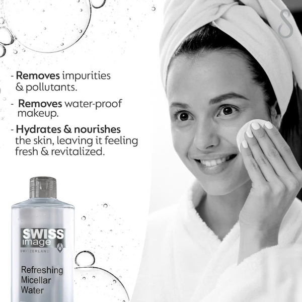 Swiss Image Refreshing Micellar Water – Nước Tẩy Trang Sạch Sâu & Cấp Ẩm Cho Da Dầu Mụn