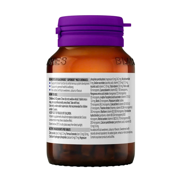Blackmores Superkids™ Multi Chewables – Vitamin Tổng Hợp Giúp Trẻ Phát Triển Toàn Diện
