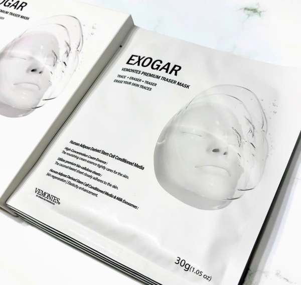 Vemontes Exogar Traser Mask – Mặt Nạ Sinh Học Exosome Hỗ Trợ Nuôi Dưỡng, Cấp Ẩm Và Dưỡng Sáng Da Chuyên Sâu