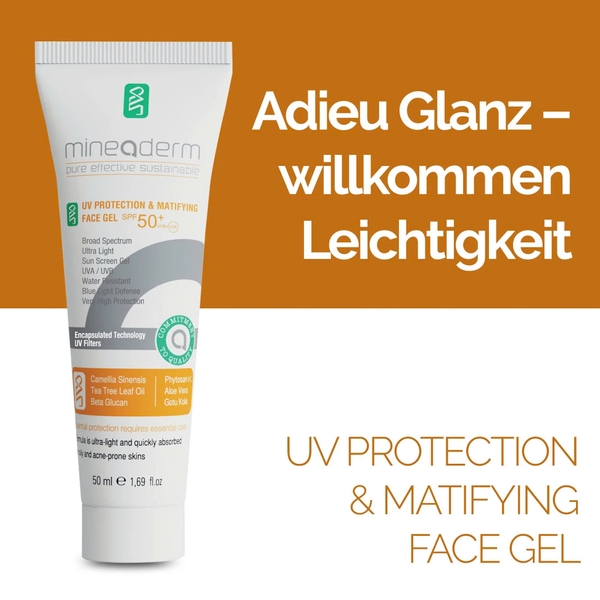 Mineaderm UV Protection & Matifying Face Gel SPF 50+ – Gel Chống Nắng Kiềm Dầu, Bảo Vệ Da Và Ngăn Ngừa Đốm Sắc Tố