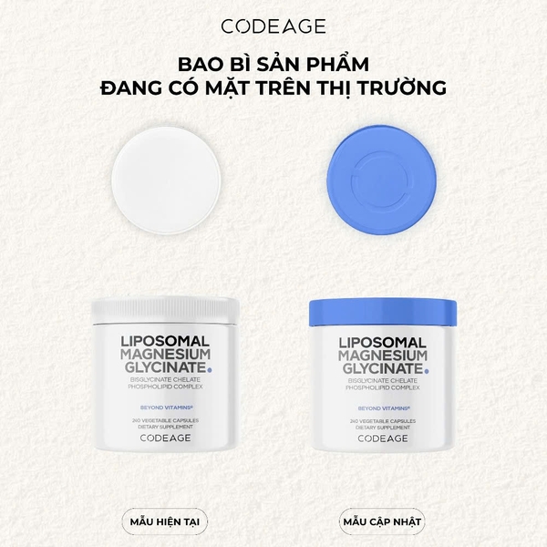 Codeage Liposomal Magnesium Glycinate – Viên Uống Magie Hấp Thụ Đỉnh Cao Cho Cơ Bắp Và Giấc Ngủ