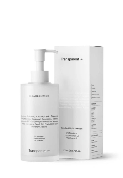 Transparent Lab Oil Based Cleanser – Dầu Tẩy Trang Dịu Nhẹ, Làm Sạch Sâu Và Nuôi Dưỡng Làn Da Mềm Mại