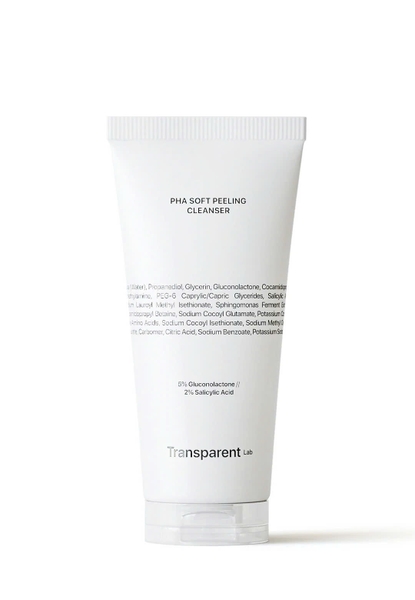 Transparent Lab PHA Soft Peeling Cleanser – Sữa Rửa Mặt Thanh Tẩy Tế Bào Chết Dịu Nhẹ, Làm Sạch Sâu Và Tinh Chỉnh Lỗ Chân Lông