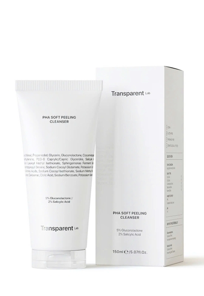 Transparent Lab PHA Soft Peeling Cleanser – Sữa Rửa Mặt Thanh Tẩy Tế Bào Chết Dịu Nhẹ, Làm Sạch Sâu Và Tinh Chỉnh Lỗ Chân Lông