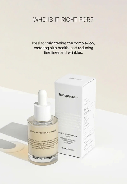 Transparent Gentle Rejuvenation Serum – Tinh Chất Retinol Dịu Nhẹ Hỗ Trợ Cải Thiện Nếp Nhăn Và Nuôi Dưỡng Da Mịn Màng Tươi Trẻ