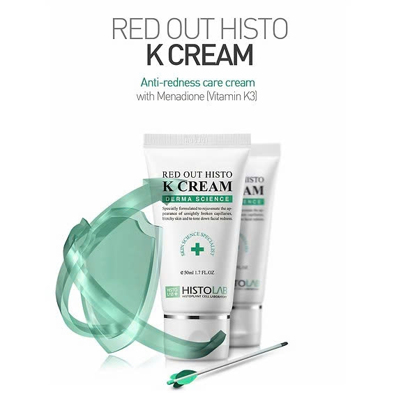 Histolab Red Out Histo K Cream – Kem Dưỡng Dịu Da, Giảm Nhanh Vết Đỏ Vết Bầm Và Hỗ Trợ Nuôi Dưỡng Làn Da Mịn Màng Sau Chăm Sóc Thẩm Mỹ