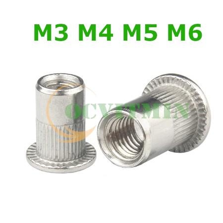 Tán rút M3 M4 M5 M6 M8 M10 Ecu Rút Inox 304 Đai Ốc Rút