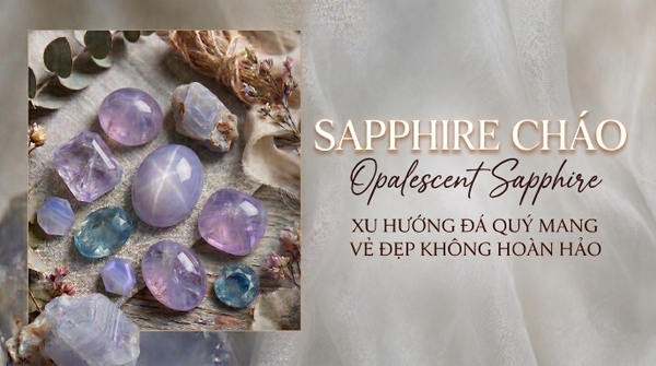 Sapphire Cháo – Opalescent Sapphire: Xu Hướng Đá Quý Mang Vẻ Đẹp Không Hoàn Hảo