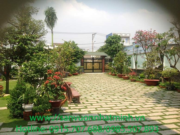 Thi công và trang trí sân vườn nhà anh Thanh tại quận Bình Tân - Tp Hồ Chí Minh