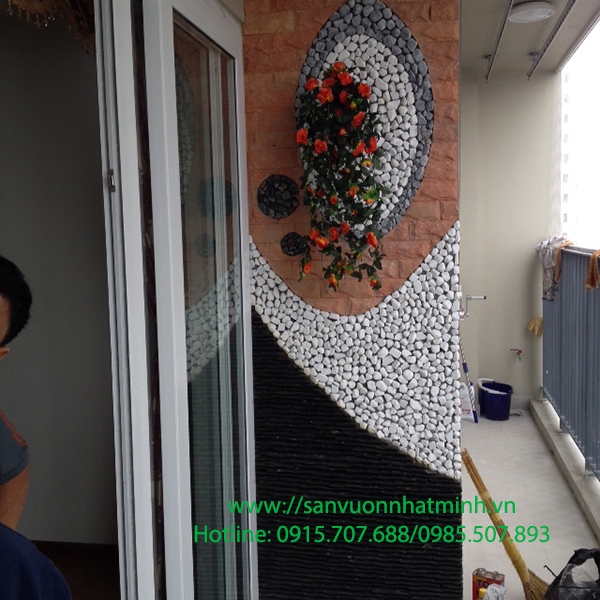 Trang trí tiểu cảnh ban công nhà anh Thành - Hà Nội