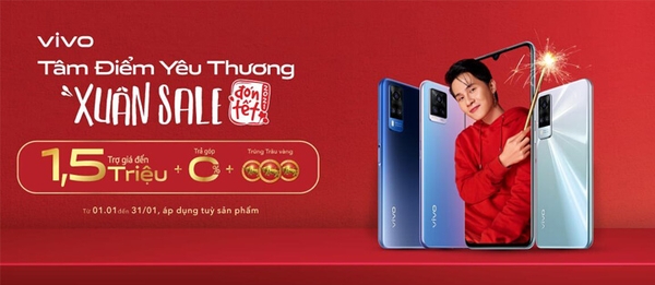 Vivo xuân sale Trợ giá 1.5 triệu