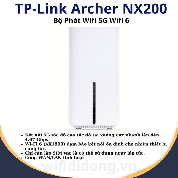 TP-Link Archer NX200 Router 5G WiFi 6 AX1800 Tốc Độ 4.67Gbps