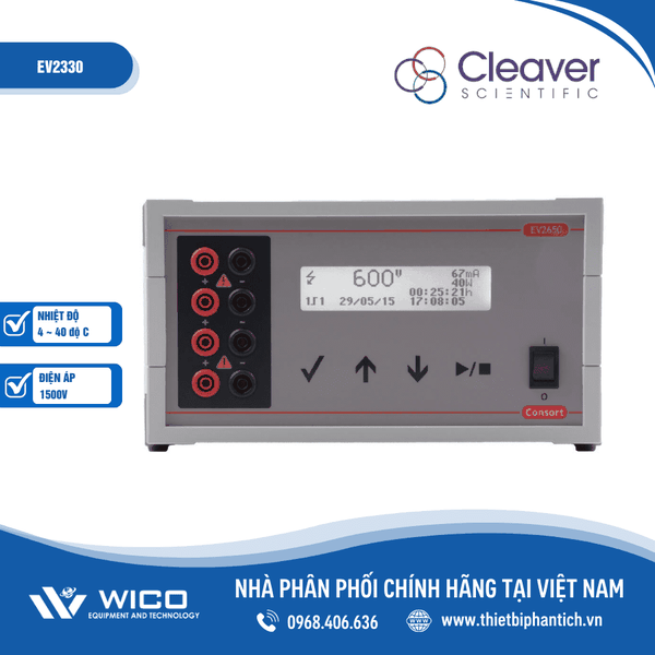 Nguồn điện di cao áp 1500V Cleaver Scientific EV2330 | Thiết Bị Phân Tích™