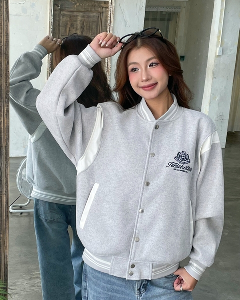 Áo khoác Local Brand Unisex Teelab Preppy Varsity Jacket AK122