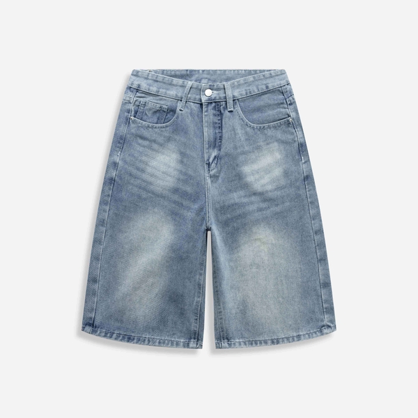 Quần Local Brand Unisex Teelab Short Jeans Wash PS117
