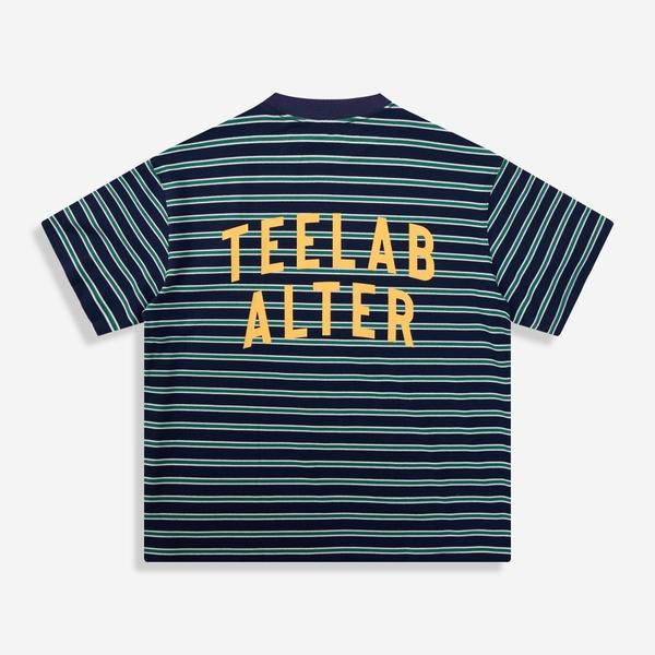 Áo Thun Local Brand Unisex Teelab Striped Xanh Lá Tshirt TS339