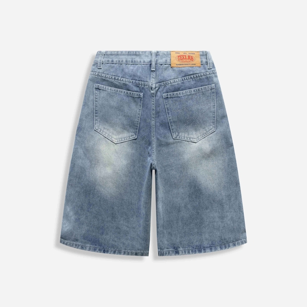 Quần Local Brand Unisex Teelab Short Jeans Wash PS117