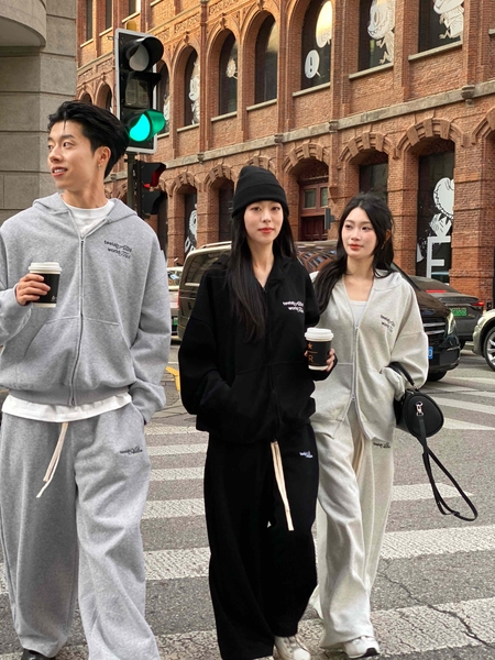 Set Bộ Nỉ Áo Khoác Hoodie Zip Semi-Boxy Teelab Alter World Tour CB125