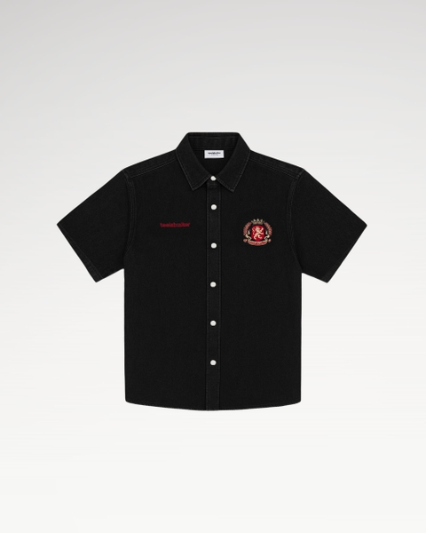 Áo Sơ Mi Denim Cộc Tay Local Brand Unisex Teelab SS085