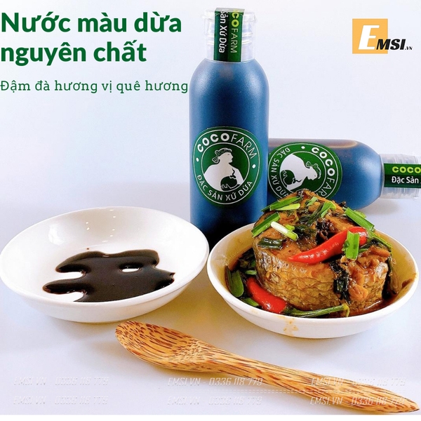 Đặc sản: Nước Màu Dừa Cocoofarm chai 150ml