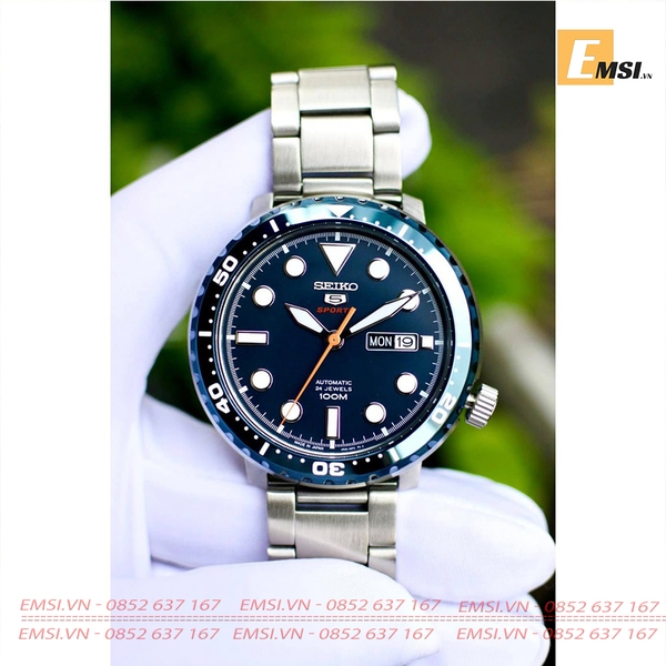 Seiko 5 Sports SRPC63J1 - Nam - Automatic (Tự Động) - Dây kim loại - Chính  Hãng 