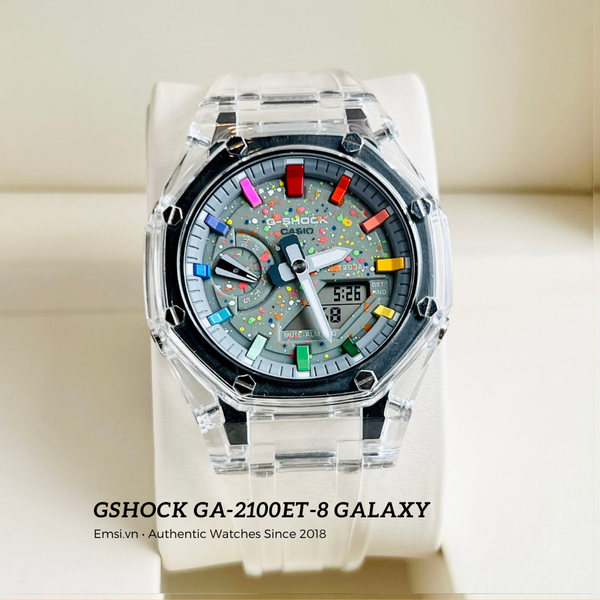 Gshock ga-2100et-8 Galaxy - Phiên bản giới hạn - Dây trong suốt - Chính Hãng