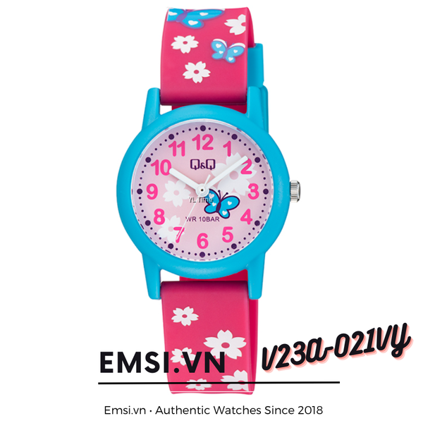Đồng hồ trẻ em Q&Q Citizen V23A-021VY - Đồng hồ em bé gái chính hãng chống nước