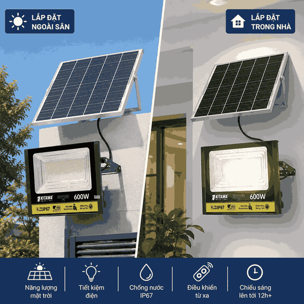 Ứng dụng khi sử dụng đèn pha năng lượng mặt trời 300W