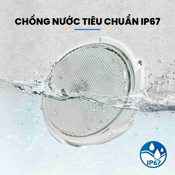 Khả năng chống nước đạt chuẩn IP67