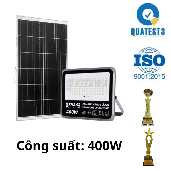 Đèn Pha Năng Lượng Mặt Trời Chống Chói 400W KITAWA - DP19.400