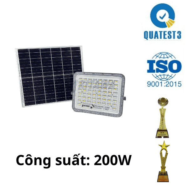 Đèn Pha Chống Chói Năng Lượng Mặt Trời 200W KITAWA - DP22.200