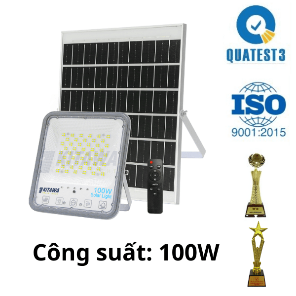 [100W] Đèn Pha Năng Lượng Mặt Trời 100W Kitawa - DP11100