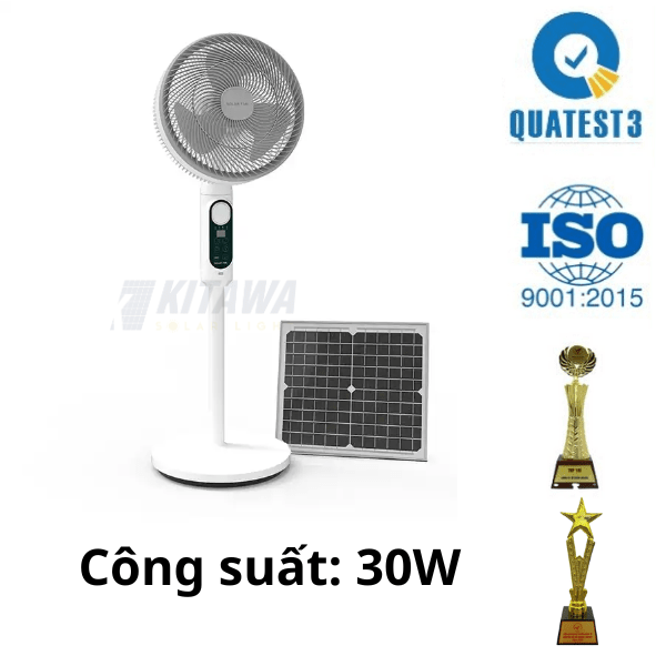 Quạt Năng Lượng Mặt Trời 30W KITAWA Đa Năng - KQ930