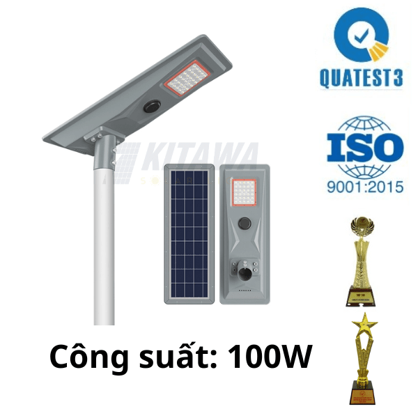 [100W] Đèn Liền Thể Năng Lượng Mặt Trời 100W Kitawa LT13100