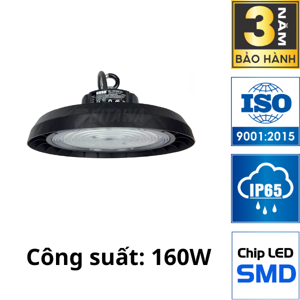 Đèn LED Highbay 160W KITAWA UFO2160A (Điều Chỉnh Công Suất Linh Hoạt)
