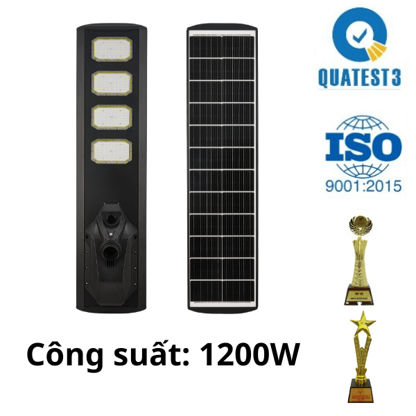 Đèn Liền Thể Công Trình Năng Lượng Mặt Trời 1200W Vỏ Nhôm, Chống Bão - CTLT.CA02.1200