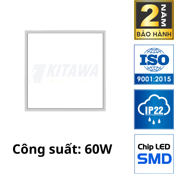 Đèn LED Panel Trần 60W KITAWA Thiết Kế Hiện Đại, Sang Trọng - AC.PN01.60