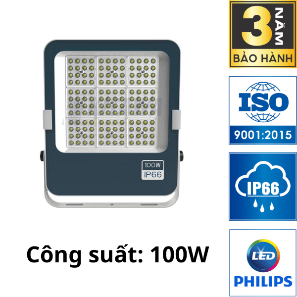 Đèn Pha LED Điện 100W Siêu Sáng KITAWA - AC.DP06.100