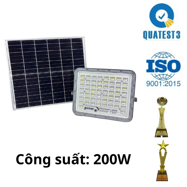 Đèn Pha Chống Chói Năng Lượng Mặt Trời 200W KITAWA - DP22.200