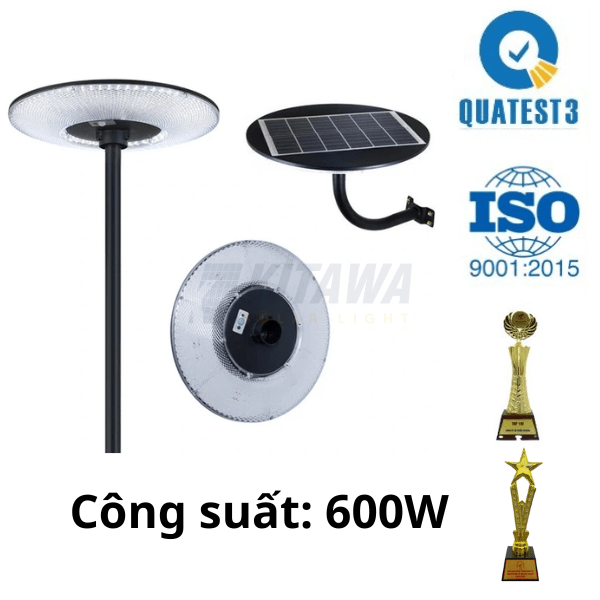 [600W] Đèn năng lượng mặt trời KITAWA hình đĩa bay kim cương UFO 600W UF1600