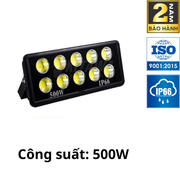 [500W] Đèn Pha LED Điện 500W Chống Chói, Ánh Sáng Trắng AC.DP01.500