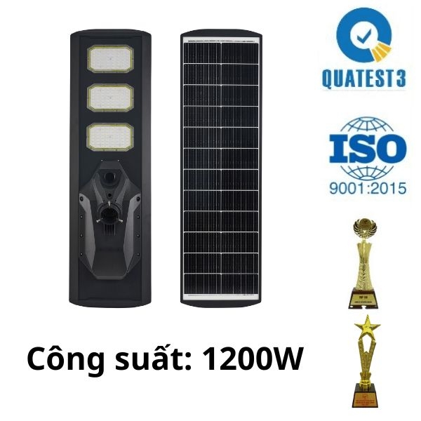 Đèn Liền Thể Công Trình Năng Lượng Mặt Trời 1200W Vỏ Nhôm, Chống Bão - CTLT.CA02.1200