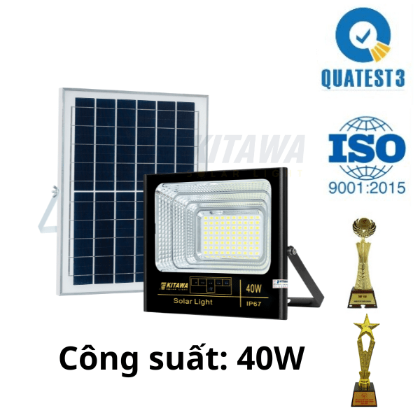 [40W] Đèn Pha Năng Lượng Mặt Trời 40W Kitawa DP140