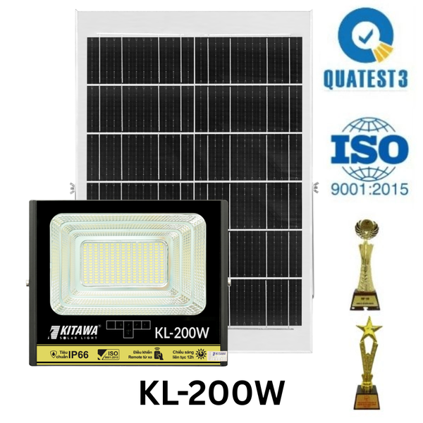 Đèn Pha Năng Lượng Mặt Trời 200W Chống Nước IP66 - BDP27.200
