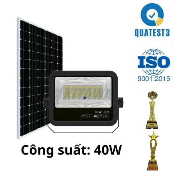 Đèn Pha Năng Lượng Mặt Trời 40W Siêu Sáng KITAWA FL20.40