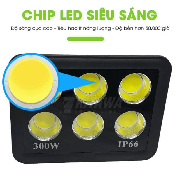 [300W] Đèn Pha LED Điện 300W Chống Chói, Ánh Sáng Trắng AC.DP01.300