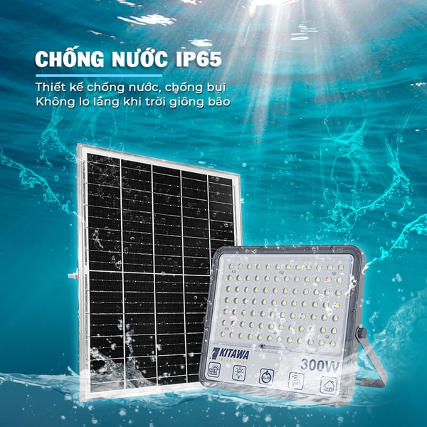 Đèn Pha Chống Chói Năng Lượng Mặt Trời 300W KITAWA - DP15.300