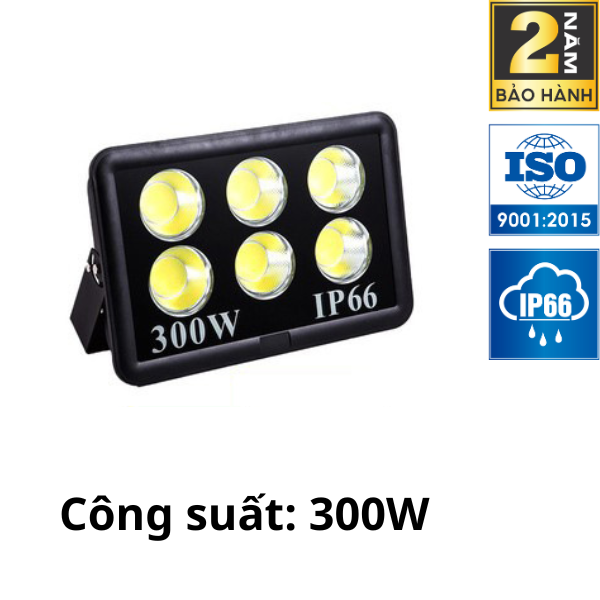 [300W] Đèn Pha LED Điện 300W Chống Chói, Ánh Sáng Trắng AC.DP01.300